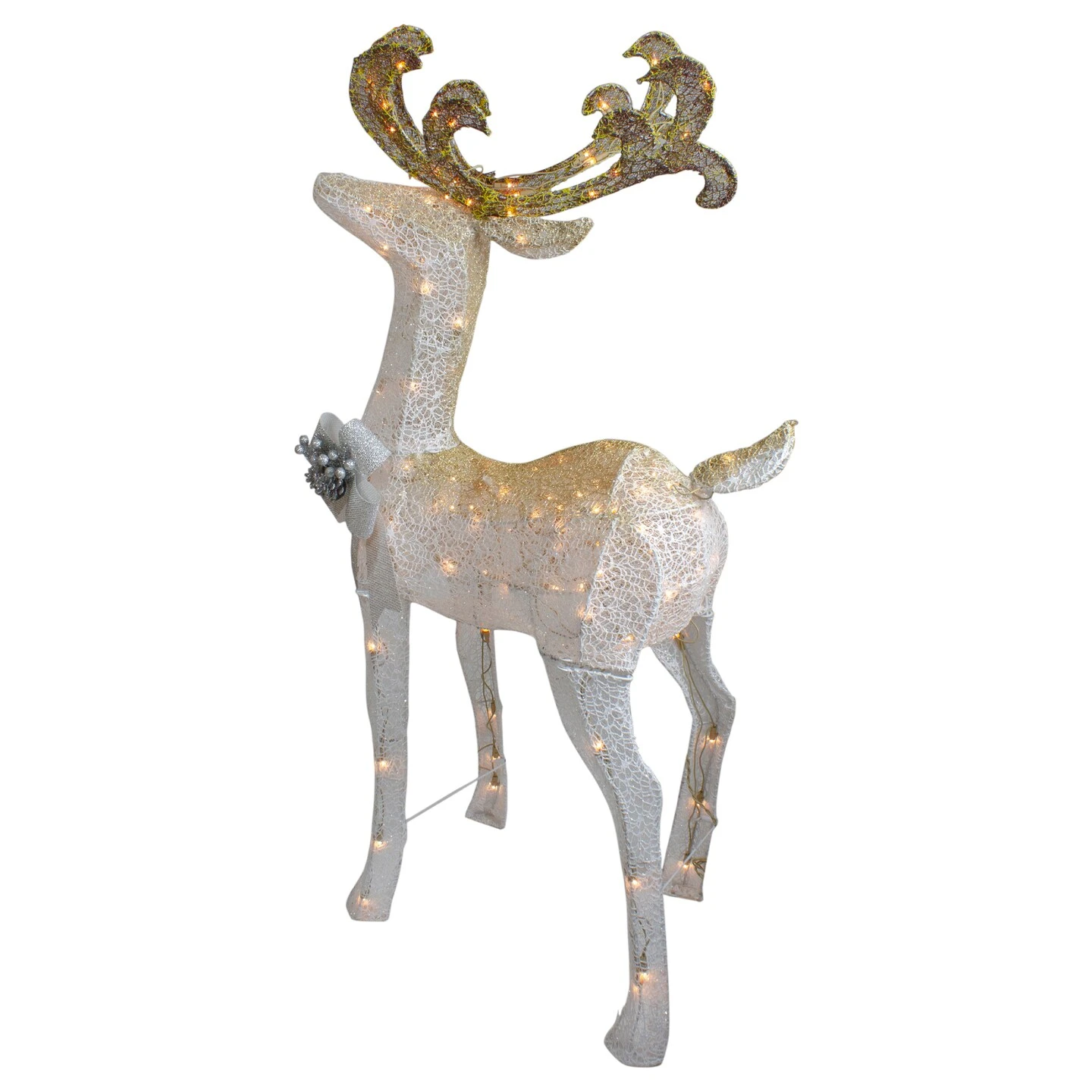 Northlight Lighted Standing Buck Outdoor Christmas Decoration - 48" - Warm White Lights 8 Northlight Lighted Standing Buck Outdoor Christmas Decoration - 48" - Warm White Lights - Image 6