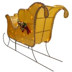 Northlight Lighted Shiny Sleigh Outdoor Christmas Decoration - 36" - Gold - Clear Lights 10 Northlight Lighted Shiny Sleigh Outdoor Christmas Decoration - 36" - Gold - Clear Lights -Northlight 4612110888051229920