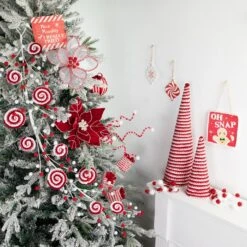 Northlight Candy Cane Swirled Christmas Cone Tree - 10.5" - Red And White 12 Northlight Candy Cane Swirled Christmas Cone Tree - 10.5" - Red And White -Northlight 4612110888143308000