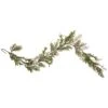 Northlight 5' X 10" White Berry And Frosted Pine Christmas Garland, Unlit Green -Northlight 4612112876449829536