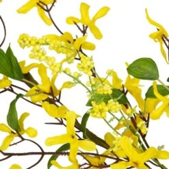 Northlight Forsythia And Berry Floral Spring Garland - 5' - Yellow -Northlight 4612122181883851792