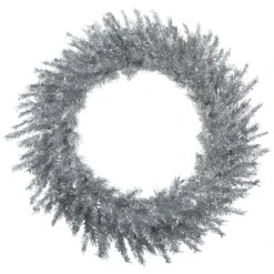 Northlight 36" Silver Tinsel Artificial Christmas Wreath, Unlit 12 Northlight 36" Silver Tinsel Artificial Christmas Wreath, Unlit -Northlight 4612133814519538480