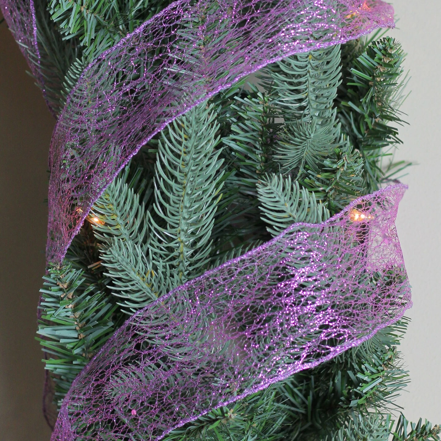 Northlight Pack Of 12 Purple Glittering Christmas Wired Craft Ribbons 2.5" X 120 Yards 5 Northlight Pack Of 12 Purple Glittering Christmas Wired Craft Ribbons 2.5" X 120 Yards - Image 3