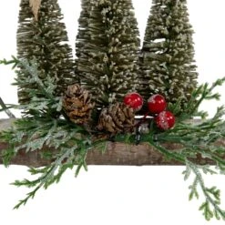 Northlight Frosted Mini Bottle Brush Trees Christmas Ornament - 7" Green 16 Northlight Frosted Mini Bottle Brush Trees Christmas Ornament - 7" Green -Northlight 4612151326313680784
