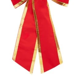 Northlight 18" X 30" Red 4-Loop Velveteen Christmas Bow With Gold Trim 14 Northlight 18" X 30" Red 4-Loop Velveteen Christmas Bow With Gold Trim -Northlight 4612157383910920240