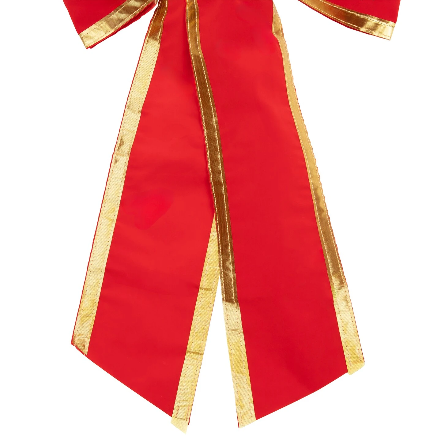 Northlight 18" X 30" Red 4-Loop Velveteen Christmas Bow With Gold Trim 7 Northlight 18" X 30" Red 4-Loop Velveteen Christmas Bow With Gold Trim - Image 5