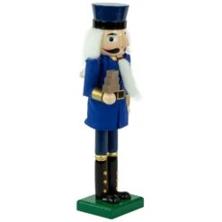 Northlight 14" Blue And Gold Wooden Mail Carrier Christmas Nutcracker -Northlight 4612158561752007904