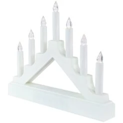 Northlight LED Lighted Christmas Candelabra Bridge - White Base - 13" 15 Northlight LED Lighted Christmas Candelabra Bridge - White Base - 13" -Northlight 4612158561764394208