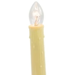 Northlight Single Light Window Candle On Oval Base - 9.5" - Cream Ivory -Northlight 4612158561904903392