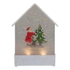 Northlight 8.25" White And Red House Shaped Christmas Snow Globe 11 Northlight 8.25" White And Red House Shaped Christmas Snow Globe -Northlight 4612158562560460000