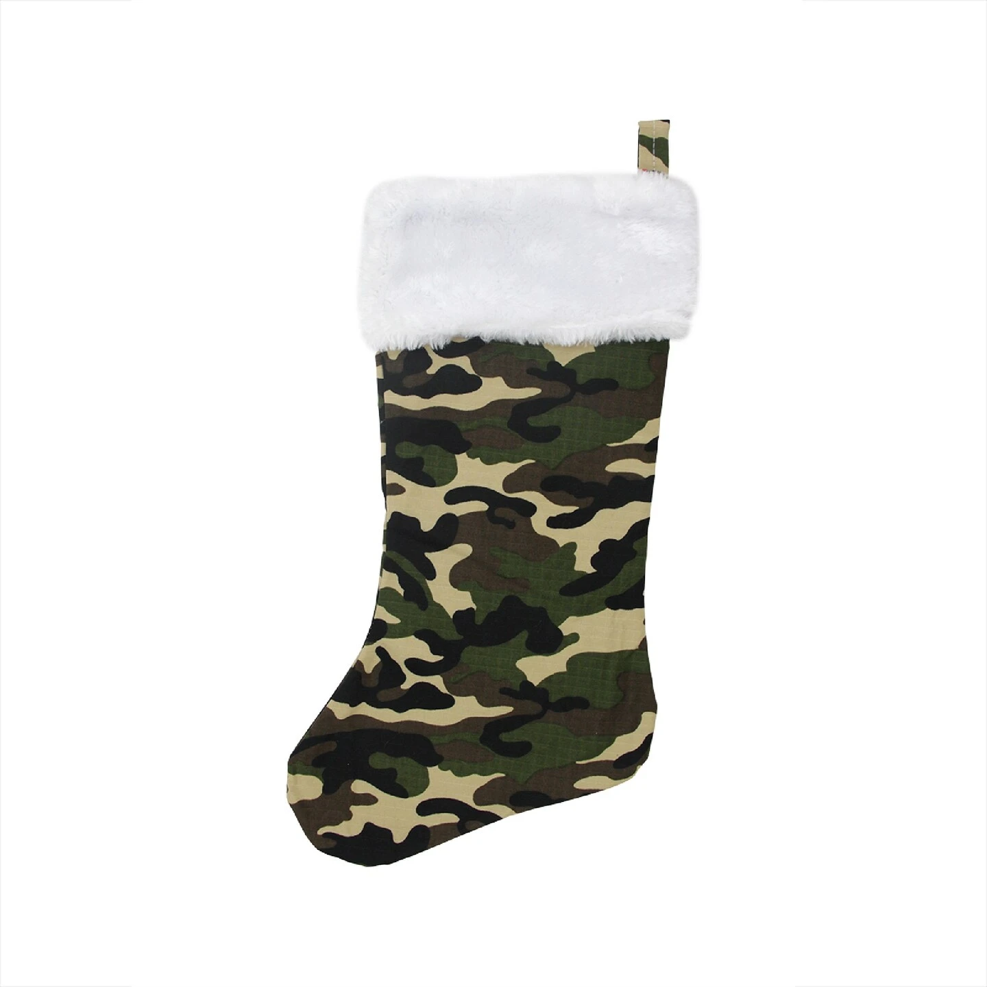 Northlight Camouflage Christmas Stocking With Cuff - 19" - Green And White 6 Northlight Camouflage Christmas Stocking With Cuff - 19" - Green And White - Image 4