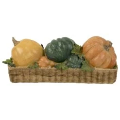 Northlight Faux Rattan Basket With Pumpkins Thanksgiving Decoration - 15" Orange 13 Northlight Faux Rattan Basket With Pumpkins Thanksgiving Decoration - 15" Orange -Northlight 4612158692107336672