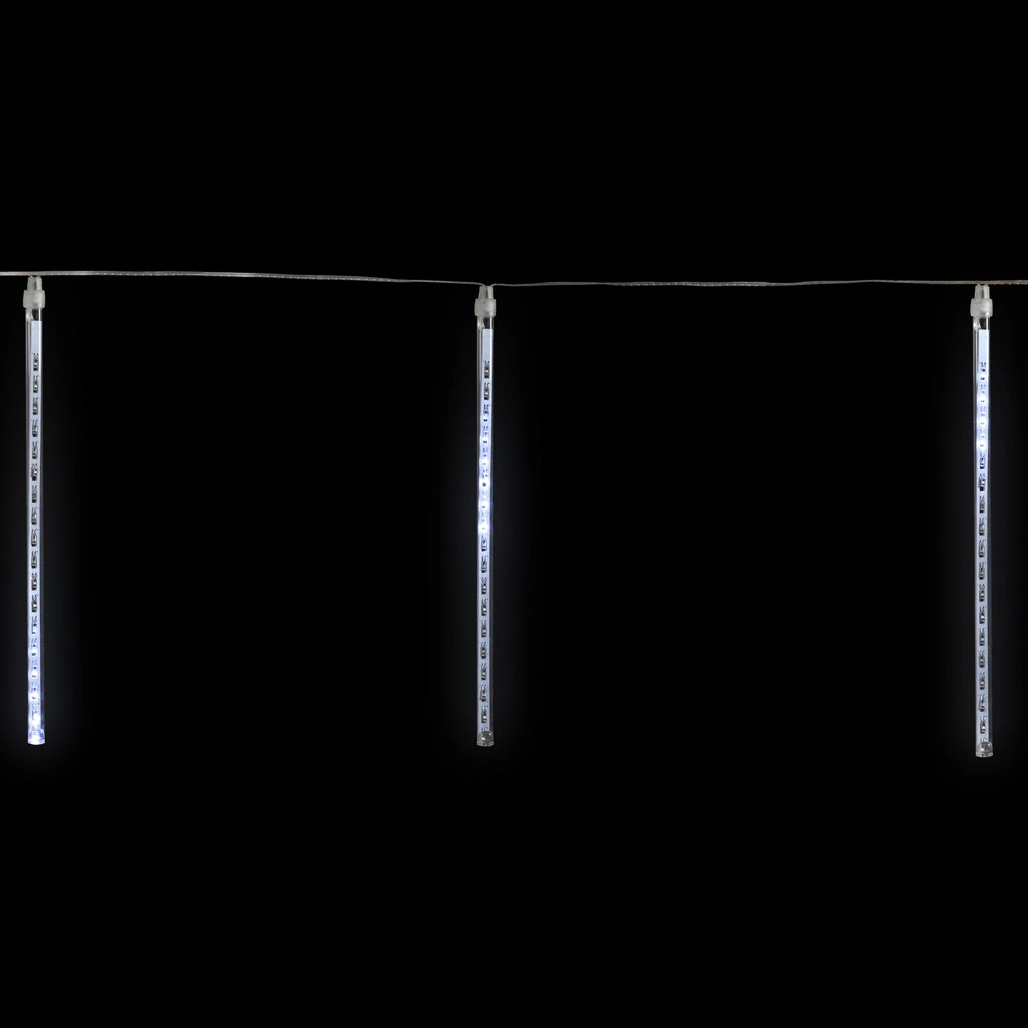 Northlight LED Transparent Dripping Icicle Christmas Light Tubes - Clear - 14' Clear Wire - 10ct 6 Northlight LED Transparent Dripping Icicle Christmas Light Tubes - Clear - 14' Clear Wire - 10ct - Image 4