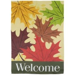 Northlight Red And Yellow Fall Leaves Welcome Outdoor House Flag 28" X 40" Beige 12 Northlight Red And Yellow Fall Leaves Welcome Outdoor House Flag 28" X 40" Beige -Northlight 4612178915888879056