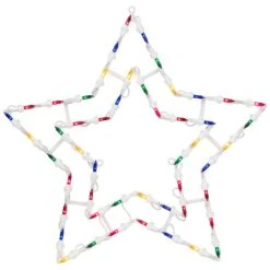 Northlight Lighted Star Christmas Window Silhouette Decoration - 16" - Multicolor Lights White 12 Northlight Lighted Star Christmas Window Silhouette Decoration - 16" - Multicolor Lights White -Northlight 4612186187564250064