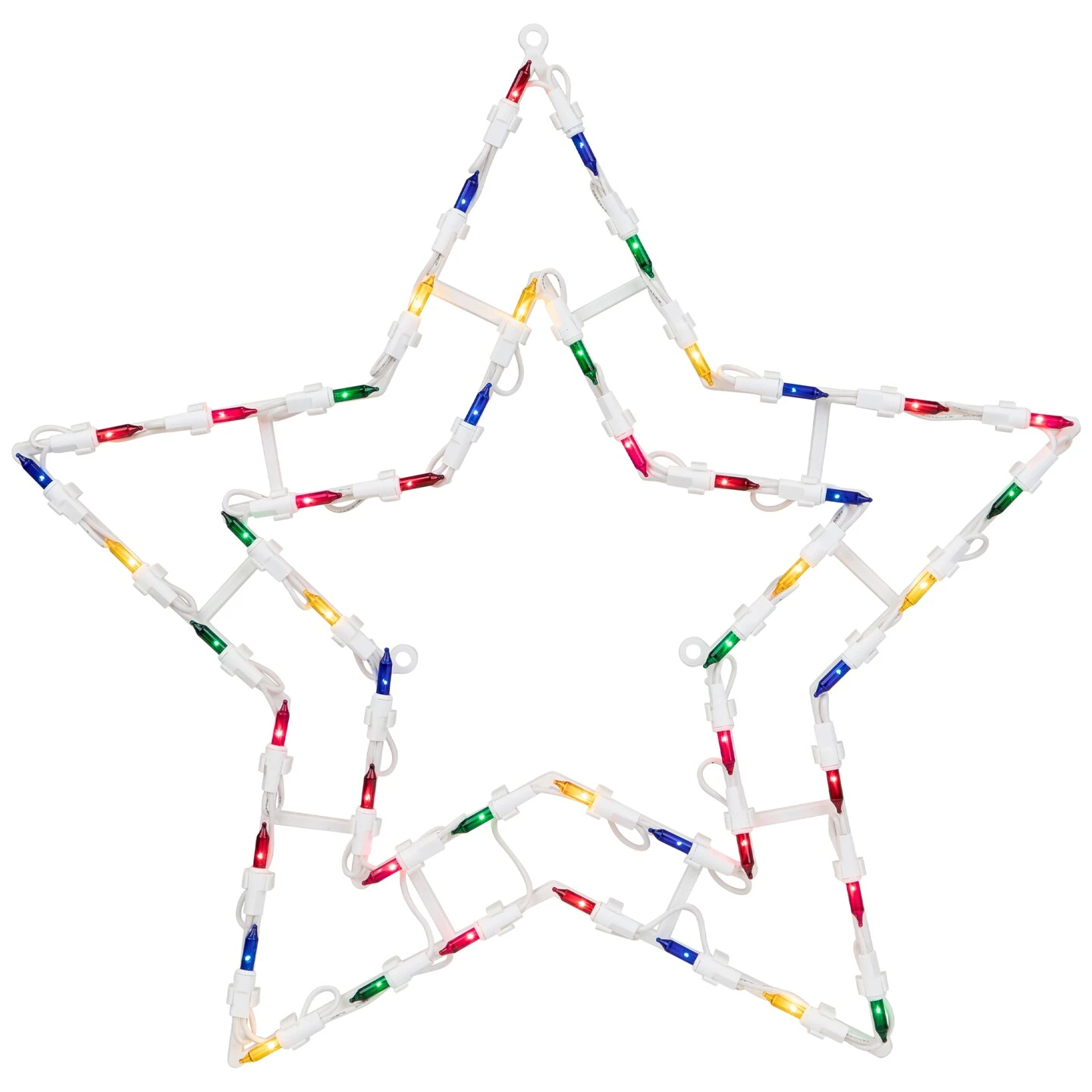Northlight Lighted Star Christmas Window Silhouette Decoration - 16" - Multicolor Lights White 5 Northlight Lighted Star Christmas Window Silhouette Decoration - 16" - Multicolor Lights White - Image 3