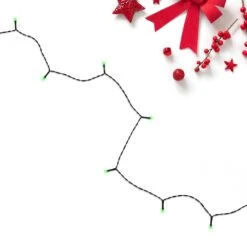 Northlight LED Wide Angle Christmas Lights - Green - 9.5' Green Wire - 20ct -Northlight 4612186188239266768