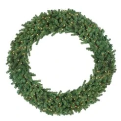 Northlight Pre-Lit Deluxe Windsor Pine Artificial Christmas Wreath - 60" - Clear Lights Green