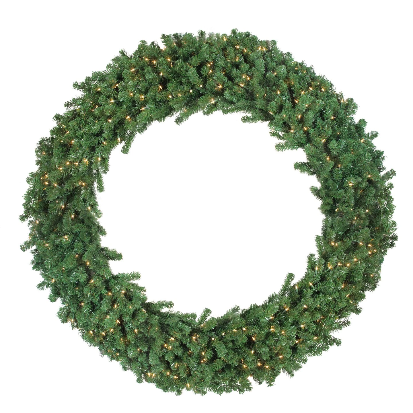 Northlight Pre-Lit Deluxe Windsor Pine Artificial Christmas Wreath - 60" - Clear Lights Green 3 Northlight Pre-Lit Deluxe Windsor Pine Artificial Christmas Wreath - 60" - Clear Lights Green