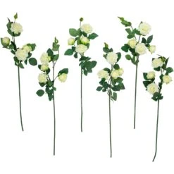 Northlight Real Touchâ„¢ White Artificial Rose Floral Sprays, Set Of 6 -35"