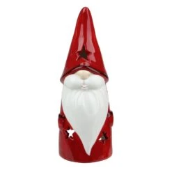Northlight 8.25 Red Ceramic Christmas Star Gnome Tealight Candle Holder 7 Northlight 8.25 Red Ceramic Christmas Star Gnome Tealight Candle Holder -Northlight 4612186827050050208 1