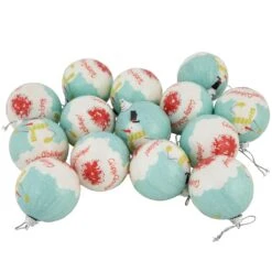 Northlight Snowmen Decoupage Christmas Ball Ornaments - 2.25" (60mm) - 14ct Blue 11 Northlight Snowmen Decoupage Christmas Ball Ornaments - 2.25" (60mm) - 14ct Blue -Northlight 4612186827597406880 1