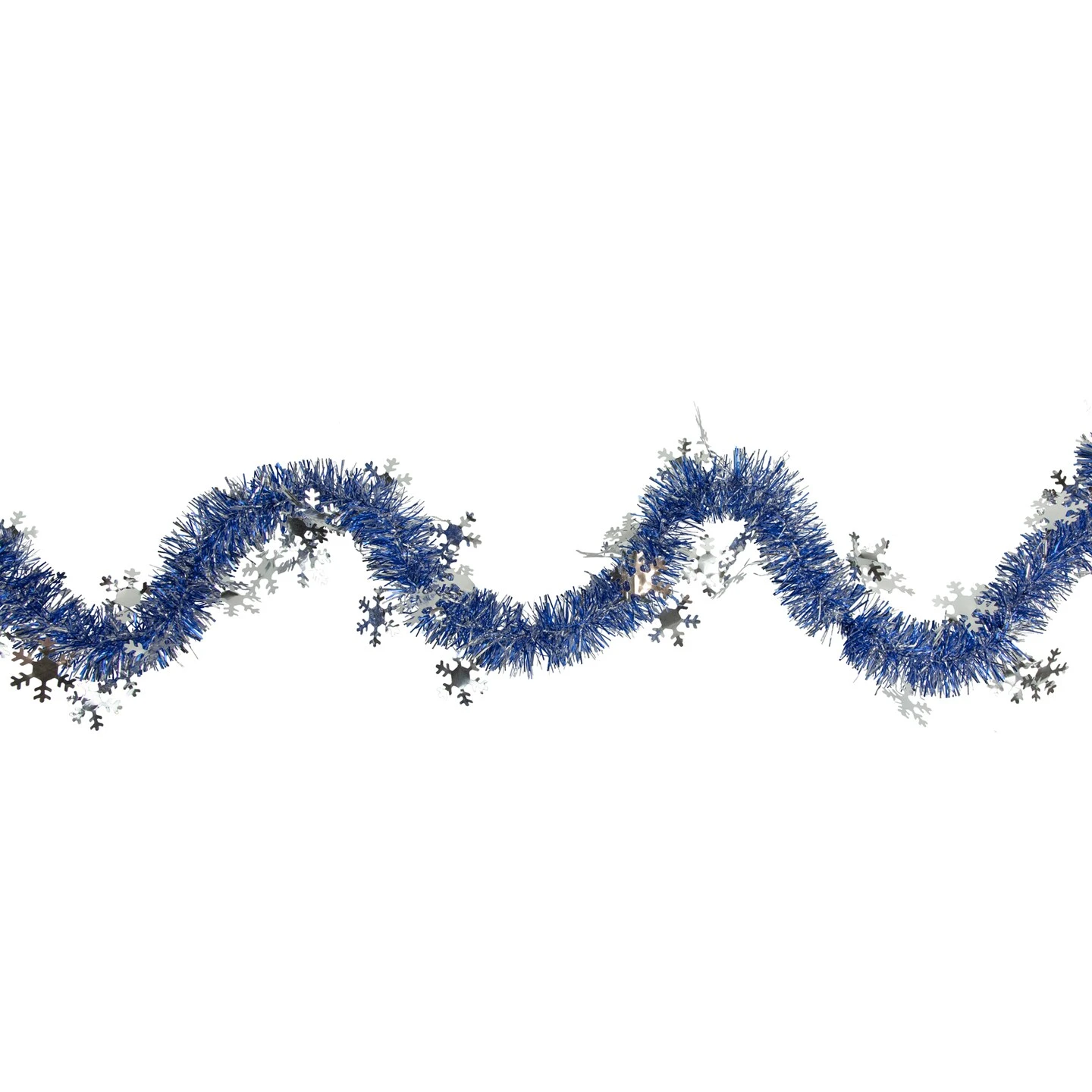 Northlight Commercial Christmas Tinsel Snowflake Garland - 50' X 2" - Royal Blue And Silver - Unlit 4 Northlight Commercial Christmas Tinsel Snowflake Garland - 50' X 2" - Royal Blue And Silver - Unlit - Image 2