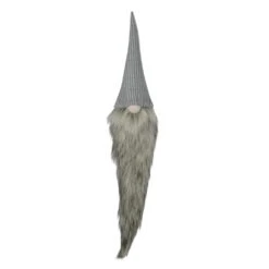 Northlight 30" Gray And White Traditional Hanging Christmas Gnome Decoration -Northlight 4612186827817489056 2