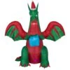 Northlight 6' Inflatable LED Lighted Dragon With Gift Outdoor Christmas Decoration Green 1 Northlight 6' Inflatable LED Lighted Dragon With Gift Outdoor Christmas Decoration Green -Northlight 4612186827966505632