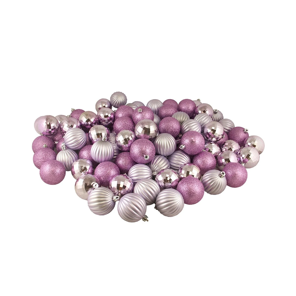 Northlight Shatterproof 3-Finish Christmas Ball Ornaments - 2.5" (60mm) - Lilac Purple - 100ct 5 Northlight Shatterproof 3-Finish Christmas Ball Ornaments - 2.5" (60mm) - Lilac Purple - 100ct - Image 3