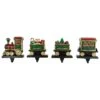 Northlight Set Of 4 Merry Christmas Train Stocking Holders 5" Red -Northlight 4612186828323021472