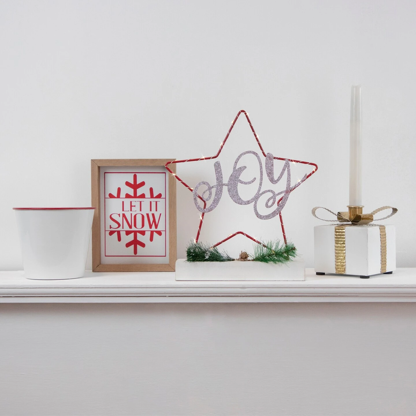 Northlight LED Lighted Star Silhouette Christmas "Joy" Sign - 11" Red 5 Northlight LED Lighted Star Silhouette Christmas "Joy" Sign - 11" Red - Image 3