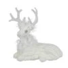 Northlight Cable Knit Sweater Sitting Reindeer Christmas Figure - 9.75" White 2 Northlight Cable Knit Sweater Sitting Reindeer Christmas Figure - 9.75" White -Northlight 4612186828700508832