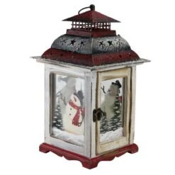 Northlight 14.5" Rustic Red And White Snowman Christmas Scene Candle Lantern 7 Northlight 14.5" Rustic Red And White Snowman Christmas Scene Candle Lantern -Northlight 4612186828774433440 2