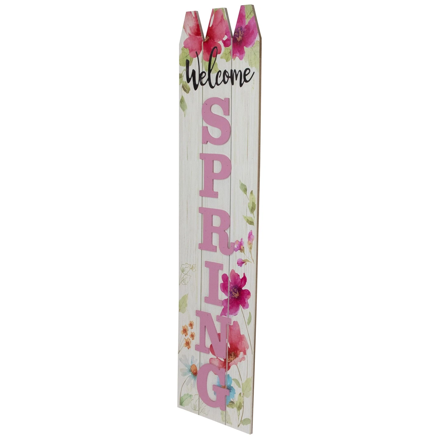 Northlight 40" Welcome Spring Floral Outdoor Porch Board Sign Decoration Pink 8 Northlight 40" Welcome Spring Floral Outdoor Porch Board Sign Decoration Pink - Image 6