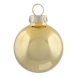 Northlight 10ct Shiny And Matte Champagne Gold Glass Ball Christmas Ornaments 1.75" (45mm) -Northlight 4612197232781151952