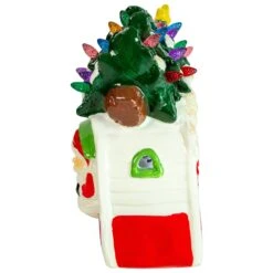 Northlight LED Lighted Santa And Snowman Camper Christmas Decoration - 7.75" Multi -Northlight 4612200955215168736