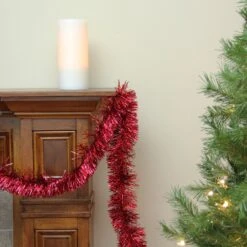 Northlight Commercial Christmas Foil Tinsel Garland - 50' X 4" - Red - Unlit 10 Northlight Commercial Christmas Foil Tinsel Garland - 50' X 4" - Red - Unlit -Northlight 4612200955530593504