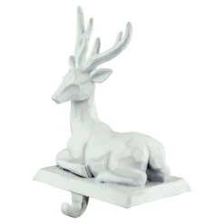 Northlight Set Of 2 White Reindeer Christmas Stocking Holders 7" 11 Northlight Set Of 2 White Reindeer Christmas Stocking Holders 7" -Northlight 4612200955566245088