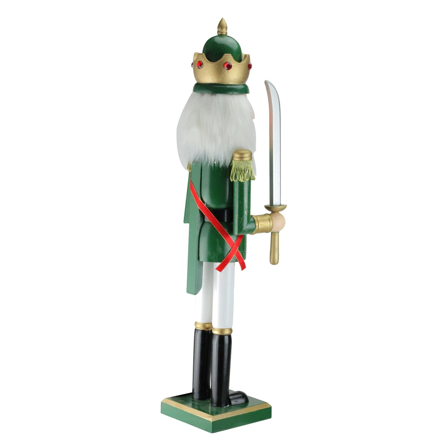 Northlight 24" Green And Gold Christmas Nutcracker King With Sword 6 Northlight 24" Green And Gold Christmas Nutcracker King With Sword - Image 4