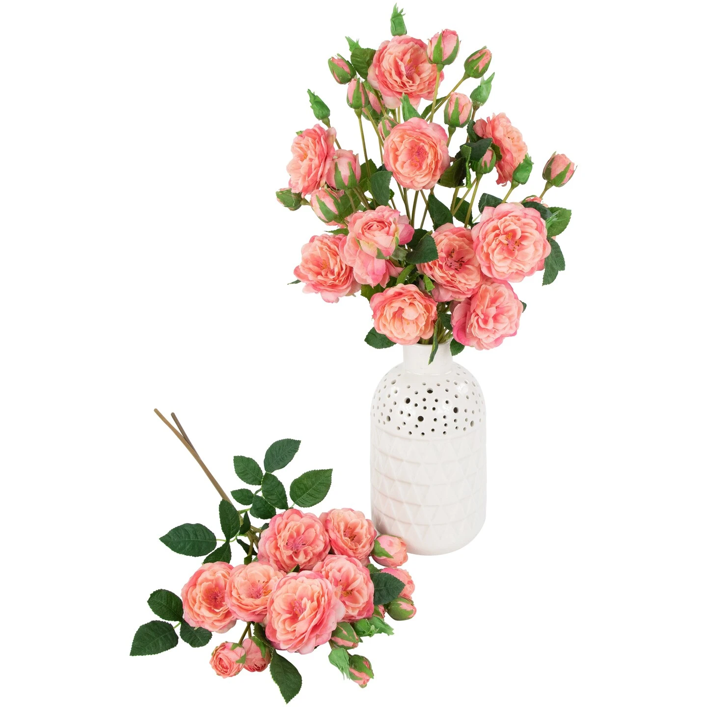 Northlight Real Touch™ Pink Artificial Camellia Rose Floral Sprays, Set Of 6 - 23" 6 Northlight Real Touch™ Pink Artificial Camellia Rose Floral Sprays, Set Of 6 - 23" - Image 4