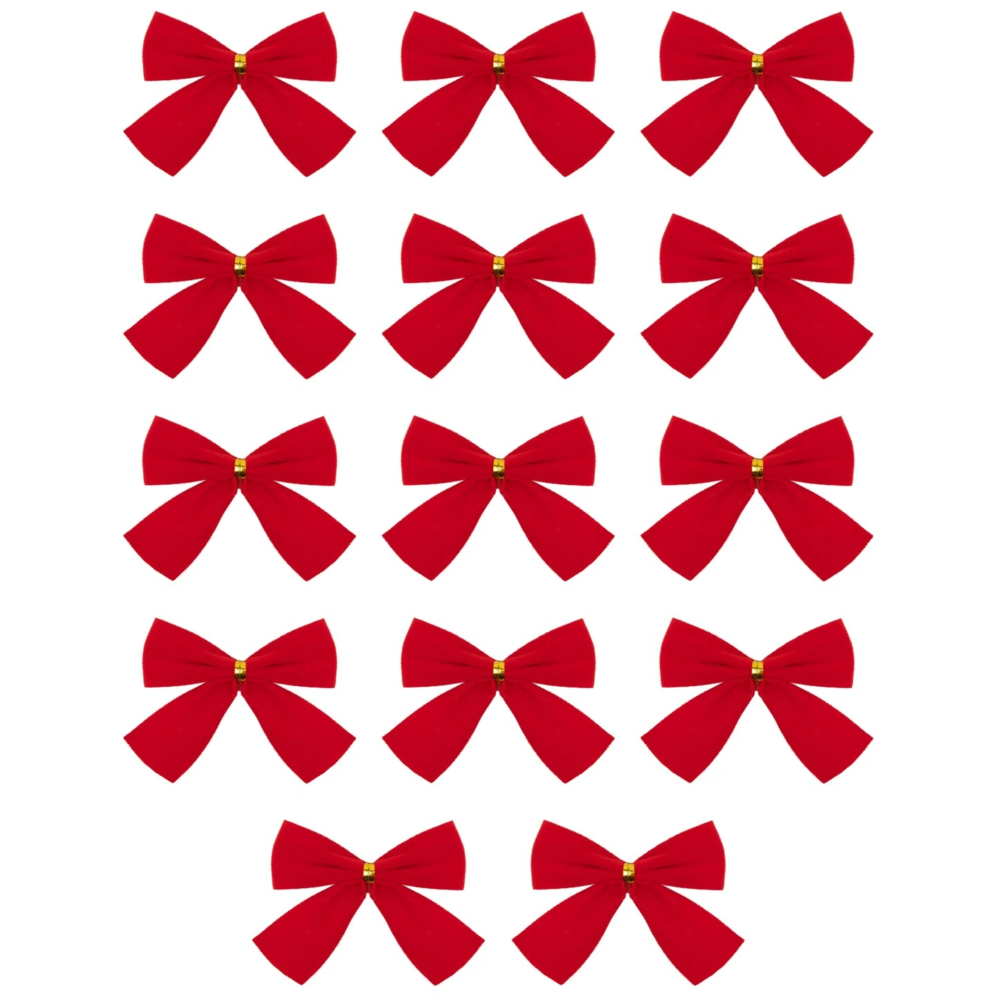 Northlight Mini Velveteen Christmas Bow Decorations - 3" - Red - Pack Of 14 5 Northlight Mini Velveteen Christmas Bow Decorations - 3" - Red - Pack Of 14 - Image 3