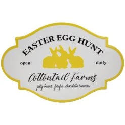 Northlight Easter Egg Hunt Vintage-Style Metal Wall Sign - 17.75" White 17 Northlight Easter Egg Hunt Vintage-Style Metal Wall Sign - 17.75" White -Northlight 4612205575279404048 2