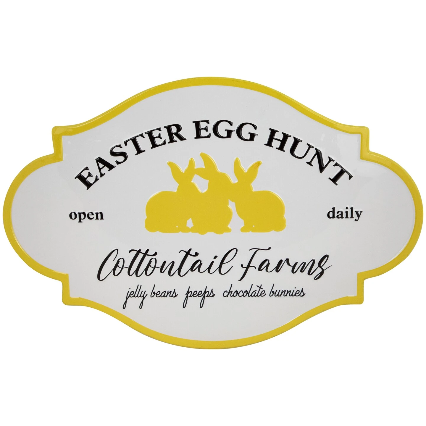Northlight Easter Egg Hunt Vintage-Style Metal Wall Sign - 17.75" White 10 Northlight Easter Egg Hunt Vintage-Style Metal Wall Sign - 17.75" White - Image 8