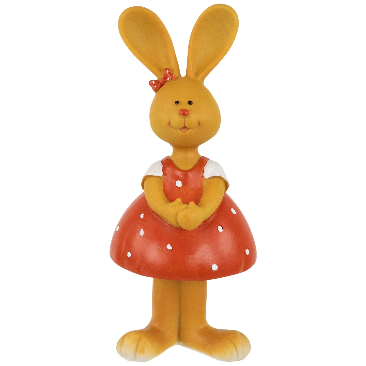Northlight Bunny Girl In Polka Dot Dress Easter Outdoor Garden Statue - 8" Red 10 Northlight Bunny Girl In Polka Dot Dress Easter Outdoor Garden Statue - 8" Red - Image 8