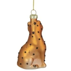 Northlight Standing Leopard Glass Christmas Ornament - 4" - Black And Orange -Northlight 4612210292284081376