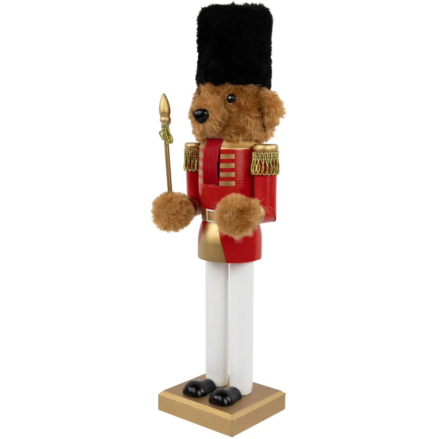 Northlight Plush Teddy Bear Soldier Christmas Nutcracker - 14" - Red And Gold 6 Northlight Plush Teddy Bear Soldier Christmas Nutcracker - 14" - Red And Gold - Image 4