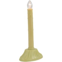 Northlight Single Light Window Candle On Oval Base - 9.5" - Cream Ivory -Northlight 4612210292638500064