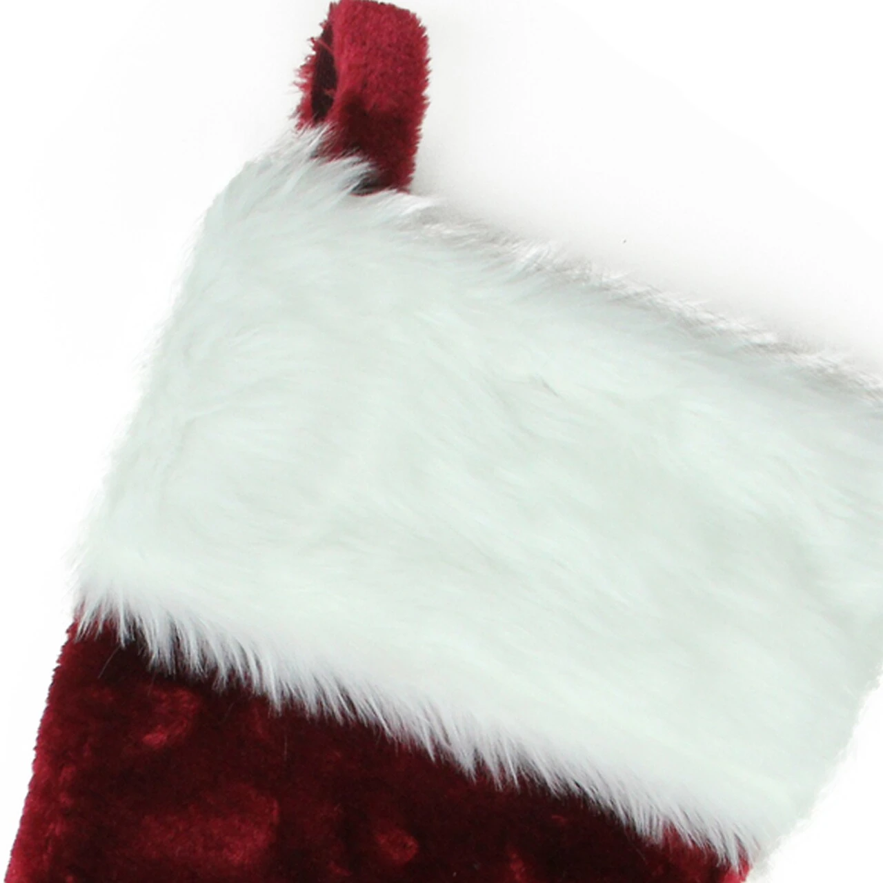 Northlight Traditional Christmas Stocking With Cuff - 20" - Burgundy And White Red 6 Northlight Traditional Christmas Stocking With Cuff - 20" - Burgundy And White Red - Image 4
