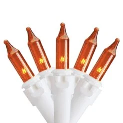 Northlight Mini Incandescent Icicle Christmas Lights - Orange - 3.5' White Wire - 100ct 13 Northlight Mini Incandescent Icicle Christmas Lights - Orange - 3.5' White Wire - 100ct -Northlight 4612210292881966304